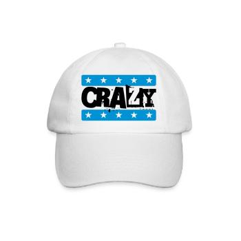 Crazy - Baseballkappe - Weiß/Weiß - Vorne
