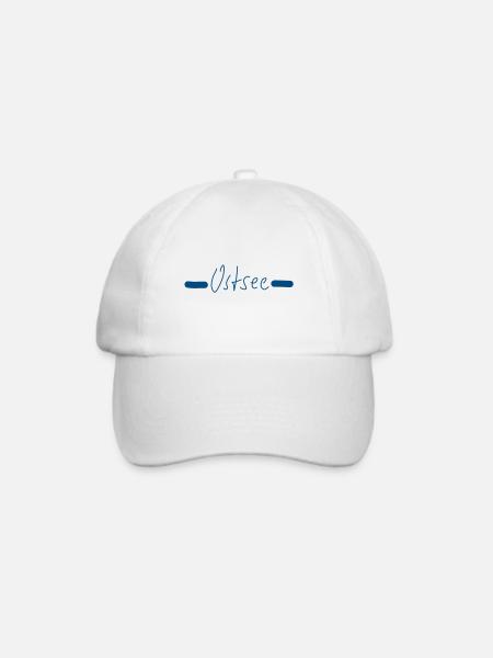 Ostsee blau 6 - Baseballkappe - Weiß/Weiß