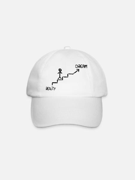 Reality to dream - Baseballkappe - Weiß/Weiß