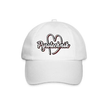 Ich liebe Pyrotechnik Pyros Feuerwerk Böller - Baseballkappe - Weiß/Weiß - Vorne