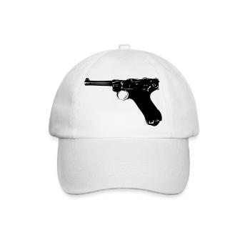 Alte Pistole Pistole Waffe 00 - Baseballkappe - Weiß/Weiß - Vorne