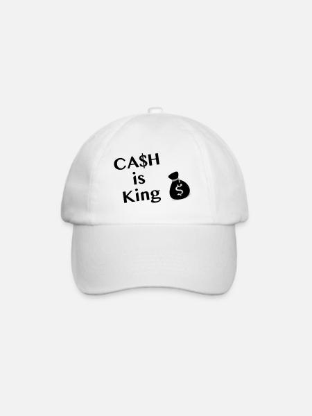 Cash is King - Baseballkappe - Weiß/Weiß