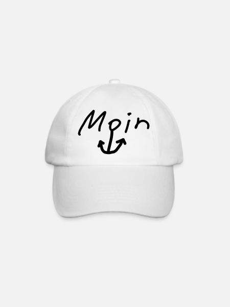 Moin Nordisch Anker - Baseballkappe - Weiß/Weiß