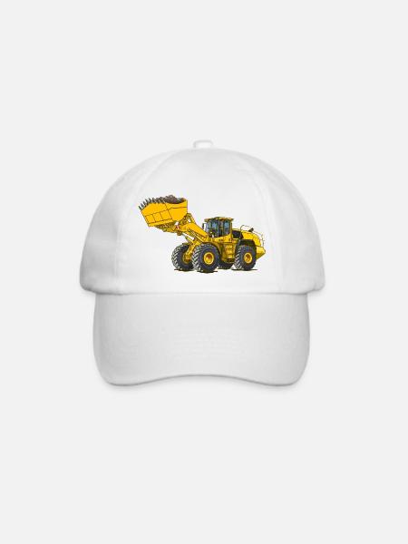 Radlader, Baumaschine - Baseballkappe - Weiß/Weiß