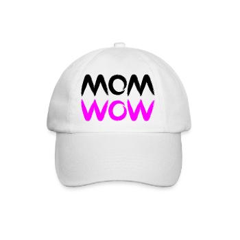 MOM WOW - Baseballkappe - Weiß/Weiß - Vorne