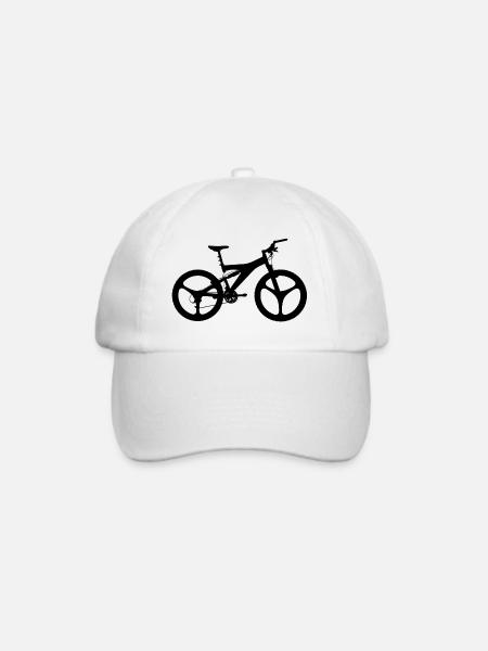 Mountainbike, Fahrrad, Geländerad, Bergfahrrad - Baseballkappe - Weiß/Weiß