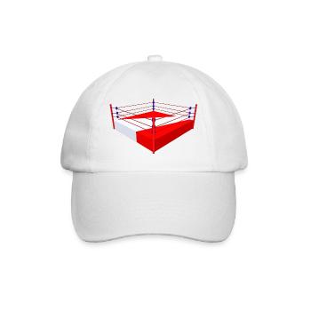 Boxring, Boxen, Boxsport - Baseballkappe - Weiß/Weiß - Vorne