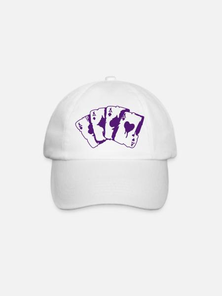Kartenspiel - Baseballkappe - Weiß/Weiß
