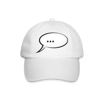 Sprechblase - Baseballkappe - Weiß/Weiß - Vorne