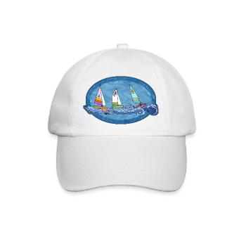 Segelboote - Baseballkappe - Weiß/Weiß - Vorne