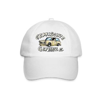 Pappe Gemisch Kombi - Baseballkappe - Weiß/Weiß - Vorne
