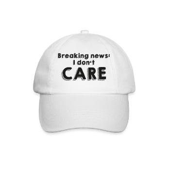 Breaking news - Baseballkappe - Weiß/Weiß - Vorne