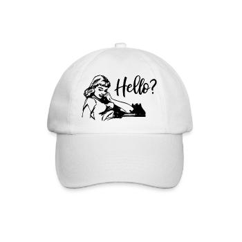Hello? - Telefonieren Lockdown - Baseballkappe - Weiß/Weiß - Vorne