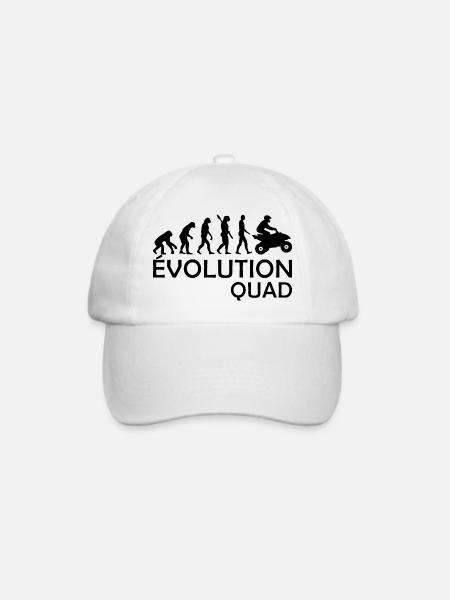 Quad Evolution / Humor Quad machen - Baseballkappe - Weiß/Weiß