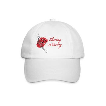 Polyam Sharing ist Caring-Logo - Baseballkappe - Weiß/Weiß - Vorne