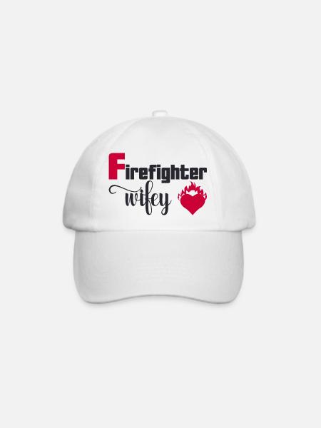 Feuerwehrmann Frau - Baseballkappe - Weiß/Weiß