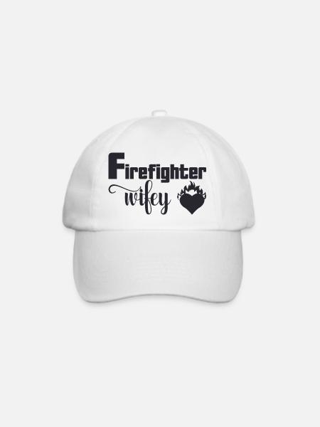 Feuerwehrmann Frau - Baseballkappe - Weiß/Weiß