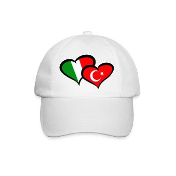 Italy Italien Italia Türkiye Türkei Turkey - Baseballkappe - Weiß/Weiß - Vorne