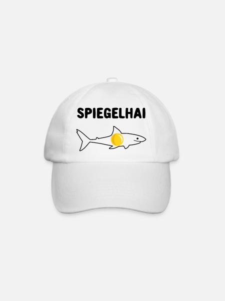 Spiegelhai Hai Spiegelei Wortwitz - Baseballkappe - Weiß/Weiß