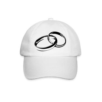 Eheringe Hochzeitsringe Trauringe - Baseballkappe - Weiß/Weiß - Vorne