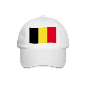 Belgische Fahne Belgien Wappen Belgier Belgierin - Baseballkappe - Weiß/Weiß - Vorne