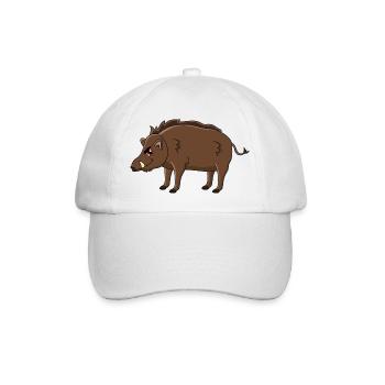 Wildschwein - Baseballkappe - Weiß/Weiß - Vorne