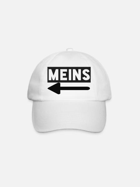 MEINS - Pärchen Pfeil - Baseballkappe - Weiß/Weiß