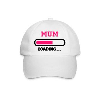 [HD] Mum Loading - Baseballkappe - Weiß/Weiß - Vorne