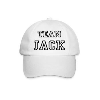 TEAM JACK Hundename Rüde TeamTrikot - Baseballkappe - Weiß/Weiß - Vorne