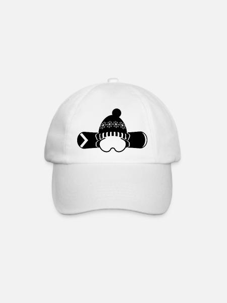 Snowboard Snowboarder - Baseballkappe - Weiß/Weiß