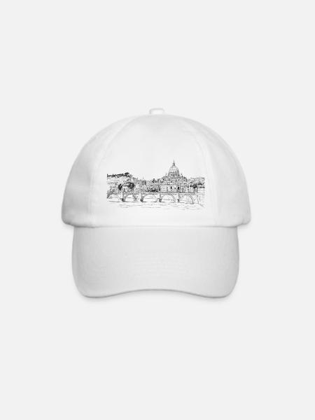 Rom - Baseballkappe - Weiß/Weiß