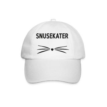 Snusekater nikotin tabak snus - Baseballkappe - Weiß/Weiß - Vorne