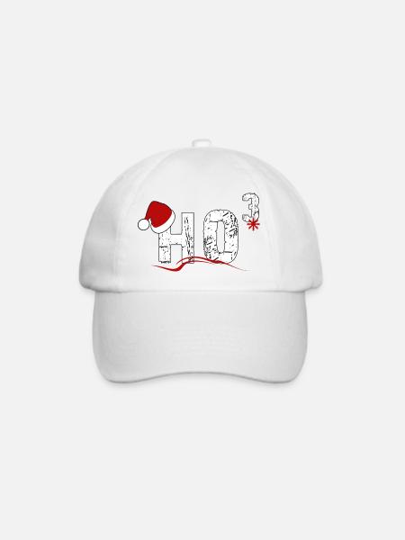 HO HO HO - Baseballkappe - Weiß/Weiß