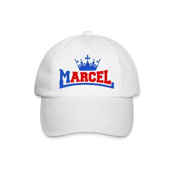 Mein name ist Marcel - Baseballkappe - Weiß/Weiß - Vorne