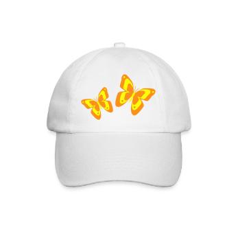 Schmetterling Falter Insekten Frühling Sommer bunt - Baseballkappe - Weiß/Weiß - Vorne
