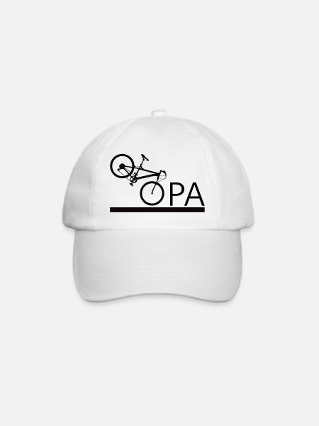 Opa Fahrrad Mountainbike Radeln bester Opa - Baseballkappe - Weiß/Weiß