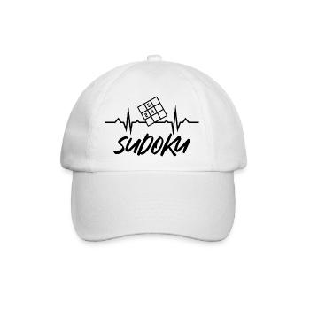 Coole Sudoku Geschenkidee für Logik Fans Kaffee - Baseballkappe - Weiß/Weiß - Vorne