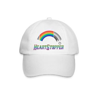 Heartstopper Herzstopper Regenbogen LBGTQIA+ - Baseballkappe - Weiß/Weiß - Vorne
