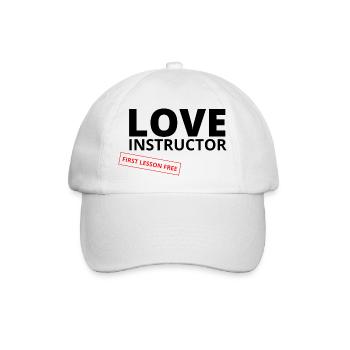 Love Instructor erste Lektion kostenlos - Baseballkappe - Weiß/Weiß - Vorne