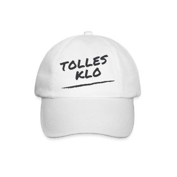 Tolles Klo, lustige Sprüche, Geschenk - Baseballkappe - Weiß/Weiß - Vorne