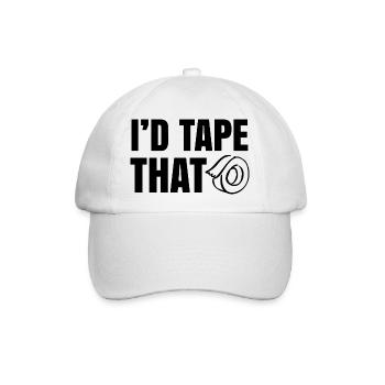 Tape Sport Physio Klebeband Heimwerker Bastler - Baseballkappe - Weiß/Weiß - Vorne
