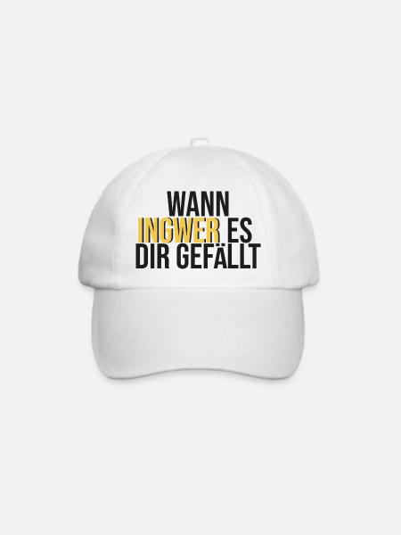 Wann Ingwer es dir gefällt - Baseballkappe - Weiß/Weiß