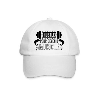 MUSKULÖS WERDEN, MOTIVATIONSSATZ FÜR DEN SPORT - Baseballkappe - Weiß/Weiß - Vorne