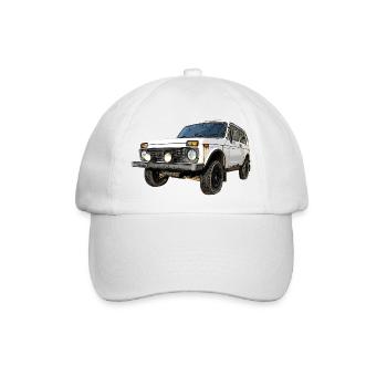 Lada Niva 1600er - Baseballkappe - Weiß/Weiß - Vorne
