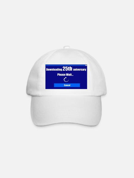 Download 25-jähriges Jubiläum - Baseballkappe - Weiß/Weiß