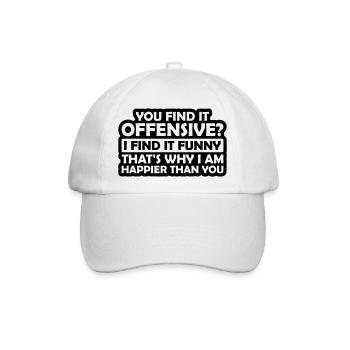 You find it offensive - Baseballkappe - Weiß/Weiß - Vorne