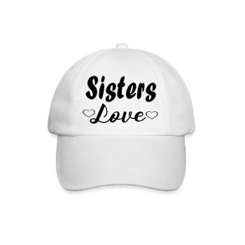 Sisters Love - Baseballkappe - Weiß/Weiß - Vorne