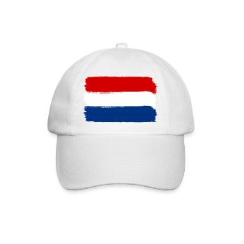 Holland Flagge used look - Baseballkappe - Weiß/Weiß - Vorne