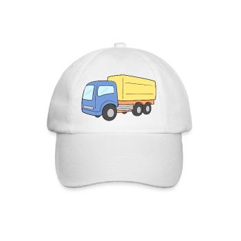 Lastwagen LKW Truck - Baseballkappe - Weiß/Weiß - Vorne