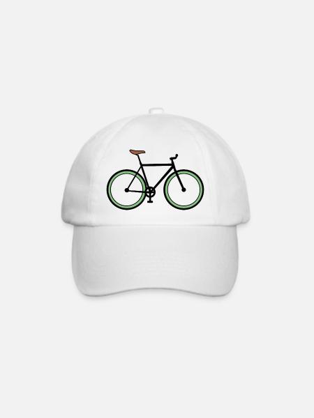 Illustration Citybike - Baseballkappe - Weiß/Weiß